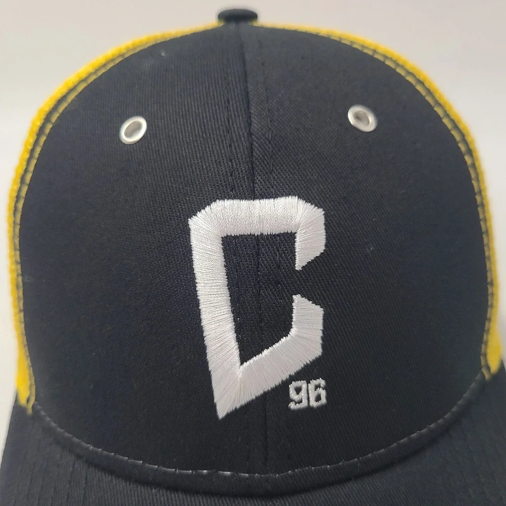 Columbus Crew Hat Snapback Trucker Mesh‎ Black Yellow MLS Soccer Lower Com Field